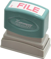 Value Collection - File, Red Pre-Inked Stamp - 1/2 Inch Wide x 1-5/8 Inch Long - Exact Tooling