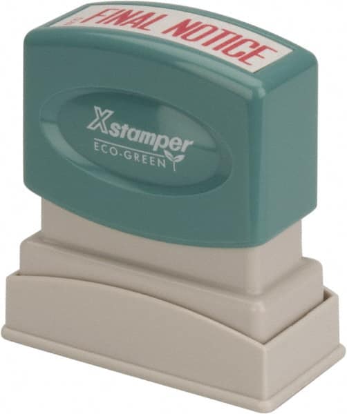 Value Collection - Final Notice, Red Pre-Inked Stamp - 1/2 Inch Wide x 1-5/8 Inch Long - Exact Tooling