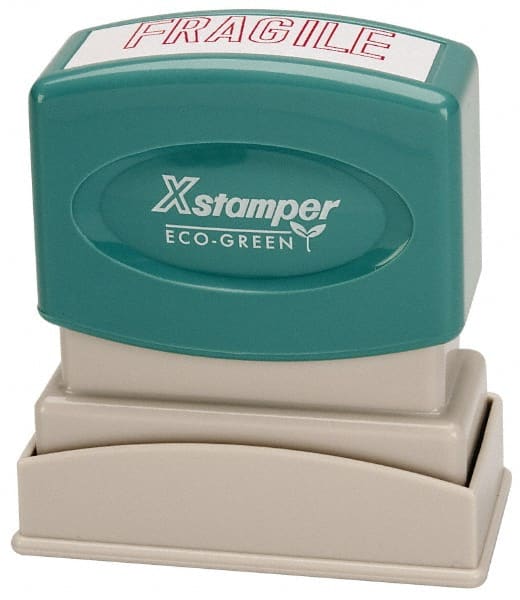 Value Collection - Fragile, Red Pre-Inked Stamp - 1/2 Inch Wide x 1-5/8 Inch Long - Exact Tooling