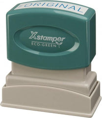 Value Collection - Original, Blue Pre-Inked Stamp - 1/2 Inch Wide x 1-5/8 Inch Long - Exact Tooling