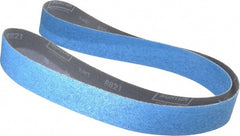 Norton - 2" Wide x 72" OAL, 36 Grit, Zirconia Alumina Abrasive Belt - Zirconia Alumina, Very Coarse, Coated, Y Weighted Cloth Backing, Dry, Series R821 - Exact Tooling