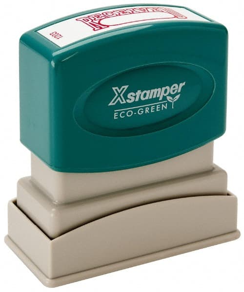 Value Collection - Received, Red Pre-Inked Stamp - 1/2 Inch Wide x 1-5/8 Inch Long - Exact Tooling