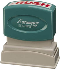 Value Collection - Rush, Red Pre-Inked Stamp - 1/2 Inch Wide x 1-5/8 Inch Long - Exact Tooling