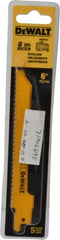 DeWALT - 6" Long x 3/4" Thick, Bi-Metal Reciprocating Saw Blade - Scroll Profile, 6 TPI, Toothed Edge, Universal Shank - Exact Tooling