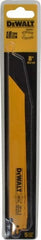 DeWALT - 8" Long x 3/4" Thick, Bi-Metal Reciprocating Saw Blade - Straight Profile, 18 TPI, Toothed Edge, Universal Shank - Exact Tooling