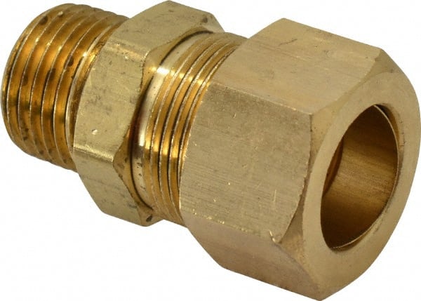 Cerro - 3/4" OD, Brass Male Connector - Comp x MNPT Ends - Exact Tooling