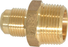 Cerro - 1/2" Tube OD, 45° Brass Flared Tube Male Connector - 3/4 Flare x MIP Ends - Exact Tooling