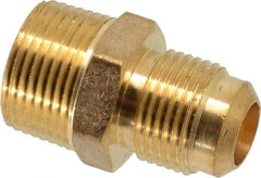 Cerro - 5/8" Tube OD, 45° Brass Flared Tube Male Connector - 3/4 Flare x MIP Ends - Exact Tooling