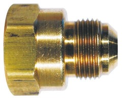 Cerro - 5/8" Tube OD, 45° Brass Flared Tube Female Connector - 3/4 Flare x FIP Ends - Exact Tooling