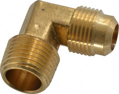 Cerro - 1/2" Tube OD, 45° Brass Flared Tube Male Elbow - 1/2 Flare x MIP Ends - Exact Tooling