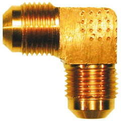 Cerro - 1/2" Tube OD, 45° Brass Flared Tube Union Elbow - Flare x Flare Ends - Exact Tooling
