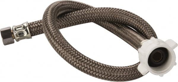 Brass Craft - 3/8" Compression Inlet, 7/8" Ballcock Outlet, Brass Flexible Connector - Braided Stainless Steel, Use with Toilets - Exact Tooling