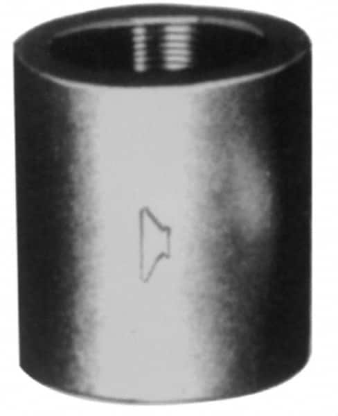 Made in USA - Size 1-1/2", Class 3,000, Steel Black Pipe Coupling - 3,000 psi, Socket Weld End Connection - Exact Tooling
