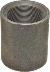 Made in USA - Size 2", Class 3,000, Forged Carbon Steel Black Pipe Coupling - 925 psi, Threaded End Connection - Exact Tooling