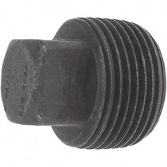 Made in USA - Size 1", Class 3,000, Forged Carbon Steel Black Pipe Square Plug - 925 psi, Threaded End Connection - Exact Tooling