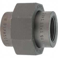 Made in USA - Size 1", Class 3,000, Forged Carbon Steel Black Pipe Union - 925 psi, Threaded End Connection - Exact Tooling