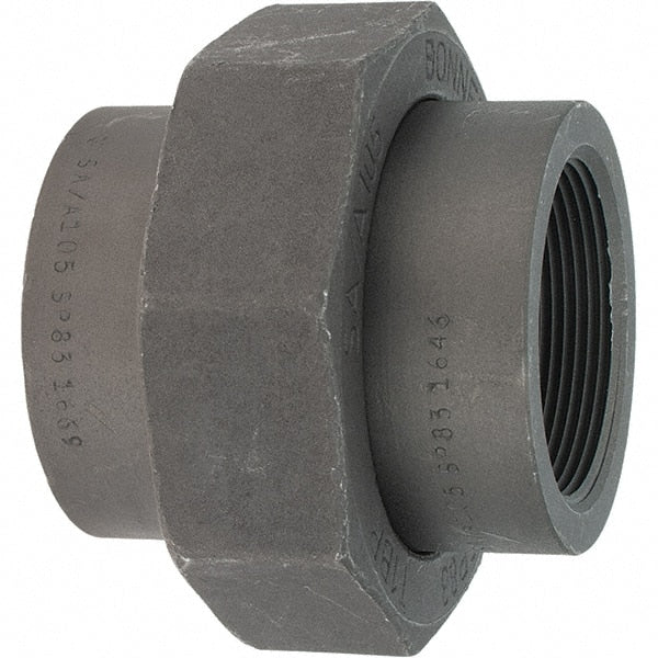 Made in USA - Size 2", Class 3,000, Forged Carbon Steel Black Pipe Union - 925 psi, Threaded End Connection - Exact Tooling
