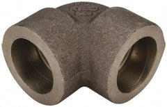 Made in USA - Size 3/4", Class 3,000, Forged Carbon Steel Black Pipe 90° Elbow - 925 psi, Socket Weld End Connection - Exact Tooling
