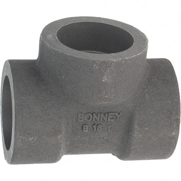 Made in USA - Size 1", Class 3,000, Forged Carbon Steel Black Pipe Tee - 925 psi, Socket Weld End Connection - Exact Tooling
