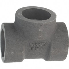 Made in USA - Size 1", Class 3,000, Forged Carbon Steel Black Pipe Tee - 925 psi, Socket Weld End Connection - Exact Tooling