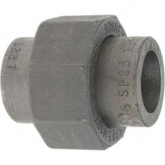 Made in USA - Size 1/2", Class 3,000, Forged Carbon Steel Black Pipe Union - 925 psi, Socket Weld End Connection - Exact Tooling