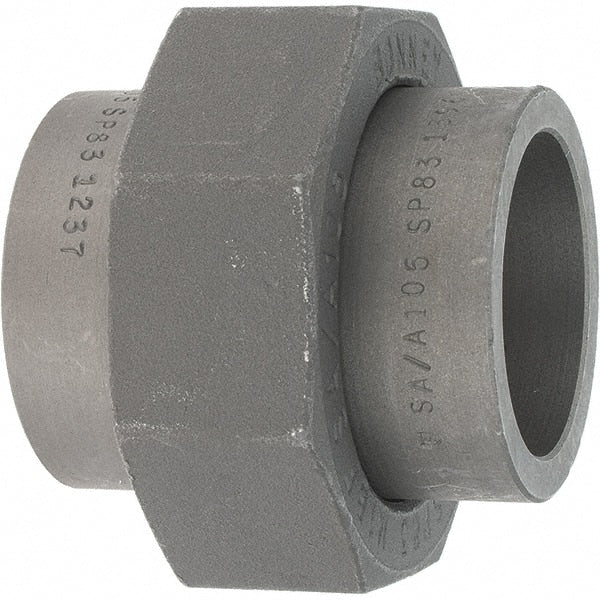 Made in USA - Size 1-1/2", Class 3,000, Forged Carbon Steel Black Pipe Union - 925 psi, Socket Weld End Connection - Exact Tooling