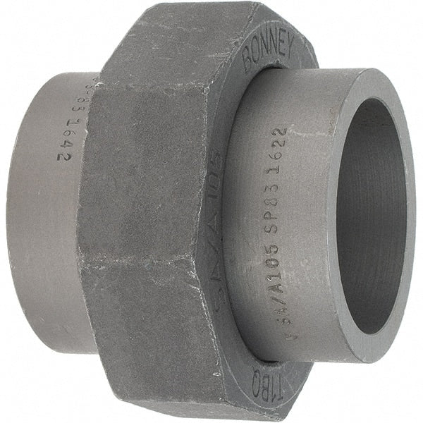 Made in USA - Size 2", Class 3,000, Forged Carbon Steel Black Pipe Union - 925 psi, Socket Weld End Connection - Exact Tooling