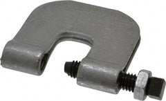 Made in USA - 3/4" Max Flange Thickness, 3/8" Rod C-Clamp with Locknut - 230 Lb Capacity, Carbon Steel - Exact Tooling