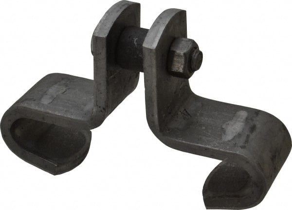 Made in USA - 3/8" Rod Center Beam Clamp - 1,000 Lb Capacity, Carbon Steel - Exact Tooling