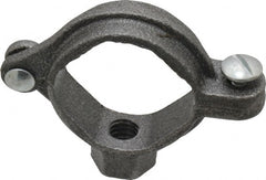 Value Collection - 1" Pipe, 3/8" Rod, Extension Split Pipe Clamp - 180 Lb Capacity, Malleable Iron - Exact Tooling