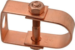 Value Collection - 3/4" Pipe, 3/8" Rod, Carbon Steel Adjustable Clevis Hanger - Copper Plated, 250 Lb Capacity - Exact Tooling