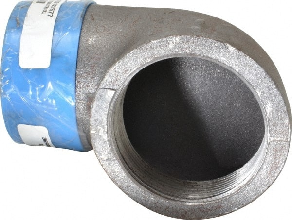 Made in USA - Size 3", Class 150, Malleable Iron Black Pipe 90° Street Elbow - 150 psi, Threaded End Connection - Exact Tooling