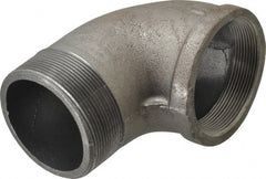 Made in USA - Size 4", Class 150, Malleable Iron Black Pipe 90° Street Elbow - 150 psi, Threaded End Connection - Exact Tooling
