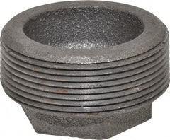 Made in USA - Size 2 x 3/4", Class 150, Malleable Iron Black Pipe Hex Bushing - 150 psi, Threaded End Connection - Exact Tooling