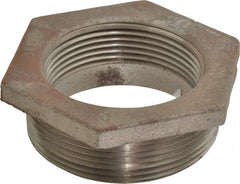 Made in USA - Size 3 x 2-1/2", Class 150, Cast Iron Black Pipe Hex Bushing - 150 psi, Threaded End Connection - Exact Tooling