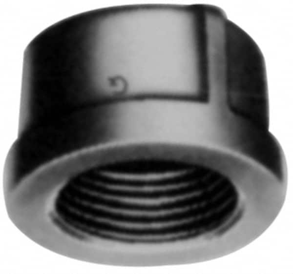 B&K Mueller - Class 150, 1-1/4" Galvanized Pipe End Cap - Threaded, Malleable Iron - Exact Tooling
