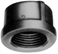 B&K Mueller - Class 150, 1-1/4" Galvanized Pipe End Cap - Threaded, Malleable Iron - Exact Tooling