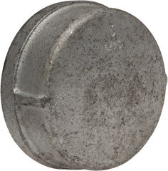 Made in USA - Class 150, 3" Galvanized Pipe End Cap - Threaded, Malleable Iron - Exact Tooling
