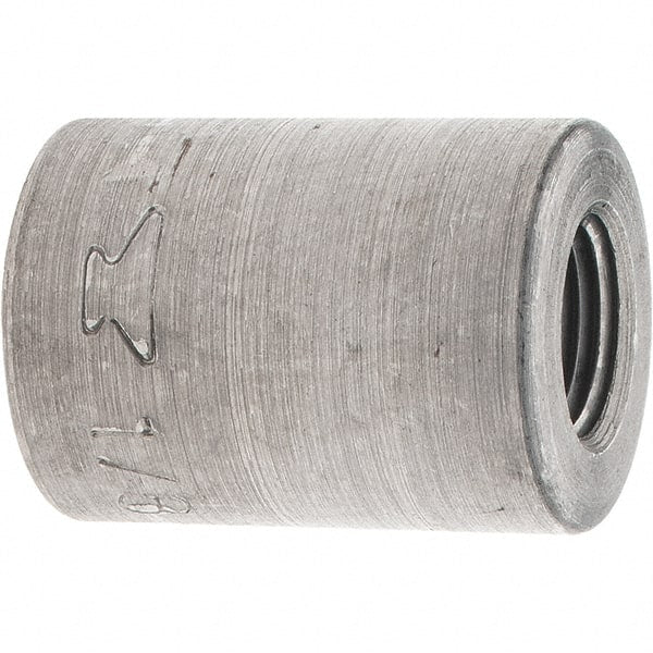 Made in USA - Size 1/8", Class 150, Malleable Iron Black Pipe Coupling (Right Hand) - 150 psi, Threaded End Connection - Exact Tooling