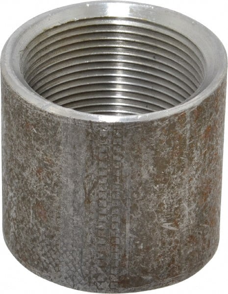 Made in USA - Size 1-1/2", Class 150, Malleable Iron Black Pipe Coupling - 150 psi, Threaded End Connection - Exact Tooling