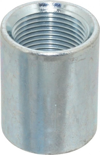 Made in USA - Class 150, 3/4" Galvanized Pipe Coupling - Threaded, Steel - Exact Tooling