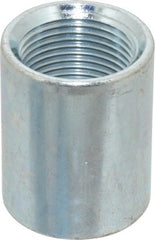 Made in USA - Class 150, 3/4" Galvanized Pipe Coupling - Threaded, Steel - Exact Tooling