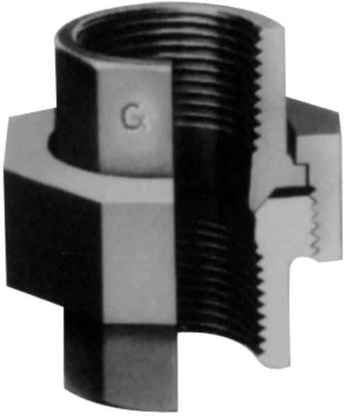 Made in USA - Class 150, 4" Galvanized Pipe Union - Threaded, Malleable Iron - Exact Tooling