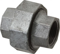 Made in USA - Class 150, 3/4" Galvanized Pipe Union - Threaded, Malleable Iron - Exact Tooling
