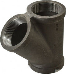 Made in USA - Size 2", Class 150, Malleable Iron Black Pipe 45° Lateral Y-Branch - 150 psi, Threaded End Connection - Exact Tooling