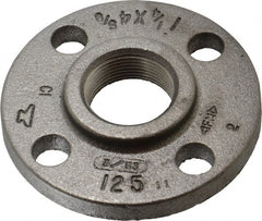 Made in USA - 1-1/4" Pipe, 4-5/8" OD, 13/16" Hub Length, Iron Threaded Pipe Flange - 2-5/16" Across Bolt Hole Centers, 3/4" Bolt Hole, 175 psi, Class 125 - Exact Tooling