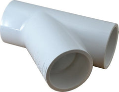 Value Collection - 2" PVC Plastic Pipe Wye - Schedule 40, Slip End Connections - Exact Tooling