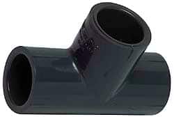 Value Collection - 1-1/2" PVC Plastic Pipe Tee - Schedule 40, Slip x Slip x FIPT End Connections - Exact Tooling