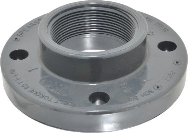 Value Collection - 3" PVC Plastic Pipe Flange (One Piece) - Schedule 80, FIPT End Connections - Exact Tooling