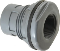 Value Collection - 1-1/2" CPVC Plastic Pipe Bulkhead Tank Adapter - Schedule 80, FIPT x FIPT End Connections - Exact Tooling